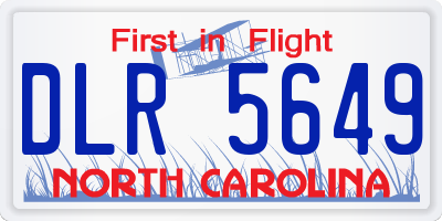 NC license plate DLR5649