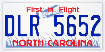 NC license plate DLR5652