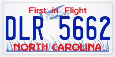 NC license plate DLR5662