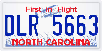 NC license plate DLR5663