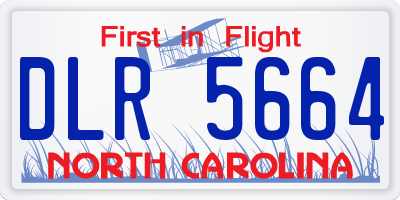 NC license plate DLR5664