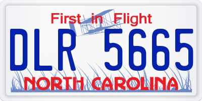 NC license plate DLR5665