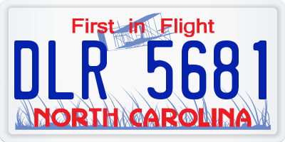 NC license plate DLR5681