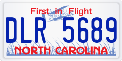 NC license plate DLR5689