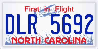 NC license plate DLR5692