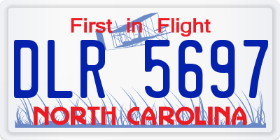 NC license plate DLR5697