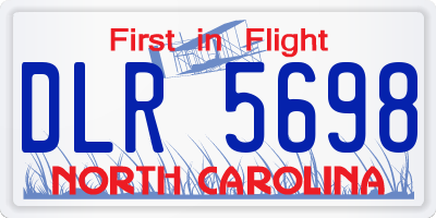 NC license plate DLR5698