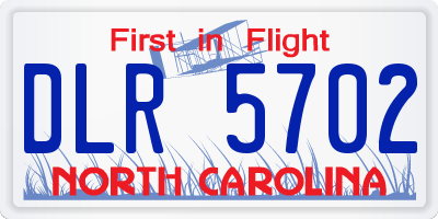 NC license plate DLR5702