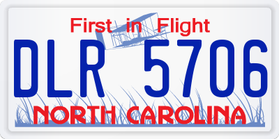 NC license plate DLR5706