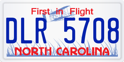 NC license plate DLR5708