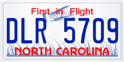 NC license plate DLR5709