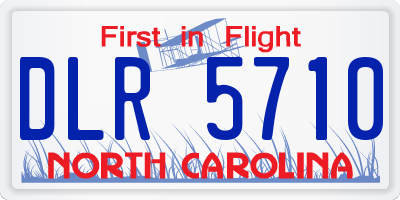 NC license plate DLR5710