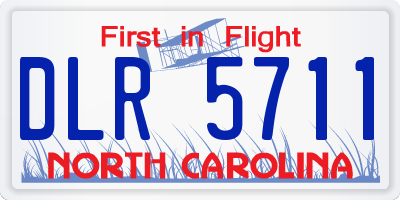 NC license plate DLR5711