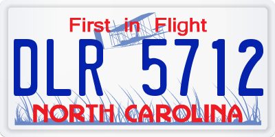 NC license plate DLR5712
