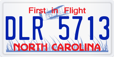 NC license plate DLR5713