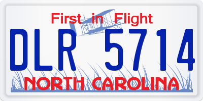 NC license plate DLR5714