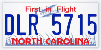 NC license plate DLR5715