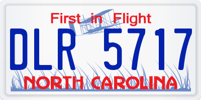 NC license plate DLR5717