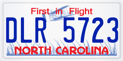 NC license plate DLR5723
