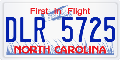 NC license plate DLR5725
