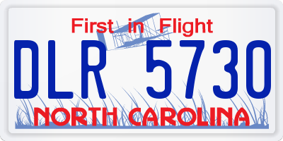 NC license plate DLR5730