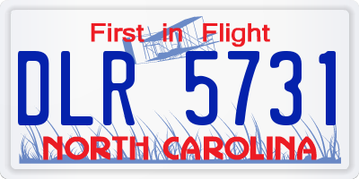 NC license plate DLR5731