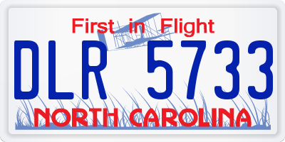 NC license plate DLR5733