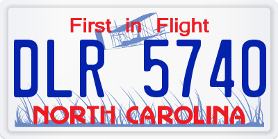 NC license plate DLR5740