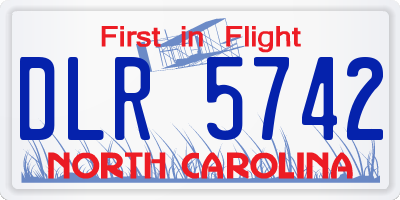 NC license plate DLR5742