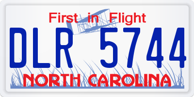 NC license plate DLR5744
