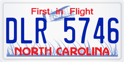 NC license plate DLR5746