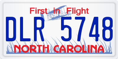 NC license plate DLR5748