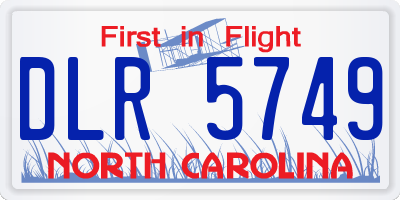 NC license plate DLR5749