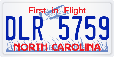 NC license plate DLR5759