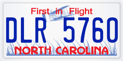 NC license plate DLR5760