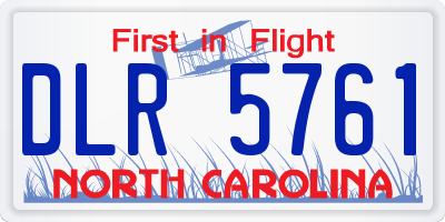 NC license plate DLR5761