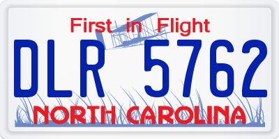 NC license plate DLR5762