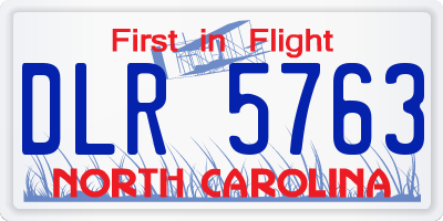 NC license plate DLR5763