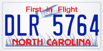NC license plate DLR5764