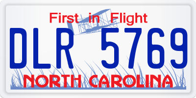 NC license plate DLR5769