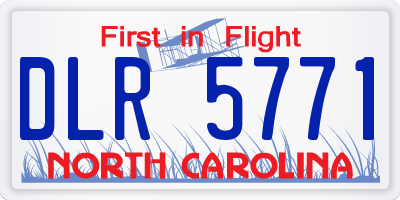NC license plate DLR5771