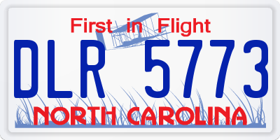 NC license plate DLR5773