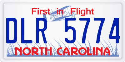 NC license plate DLR5774