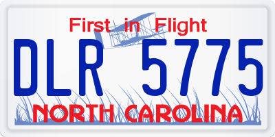 NC license plate DLR5775