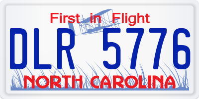 NC license plate DLR5776