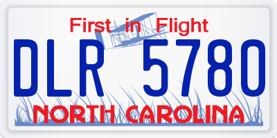 NC license plate DLR5780