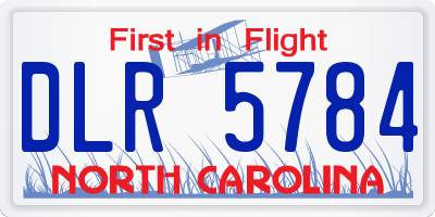 NC license plate DLR5784