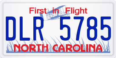 NC license plate DLR5785
