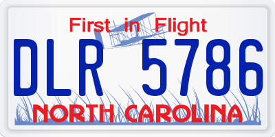 NC license plate DLR5786
