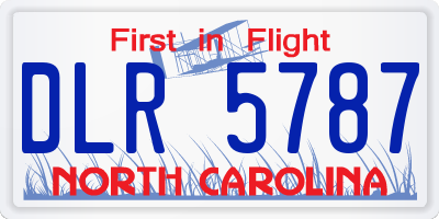 NC license plate DLR5787